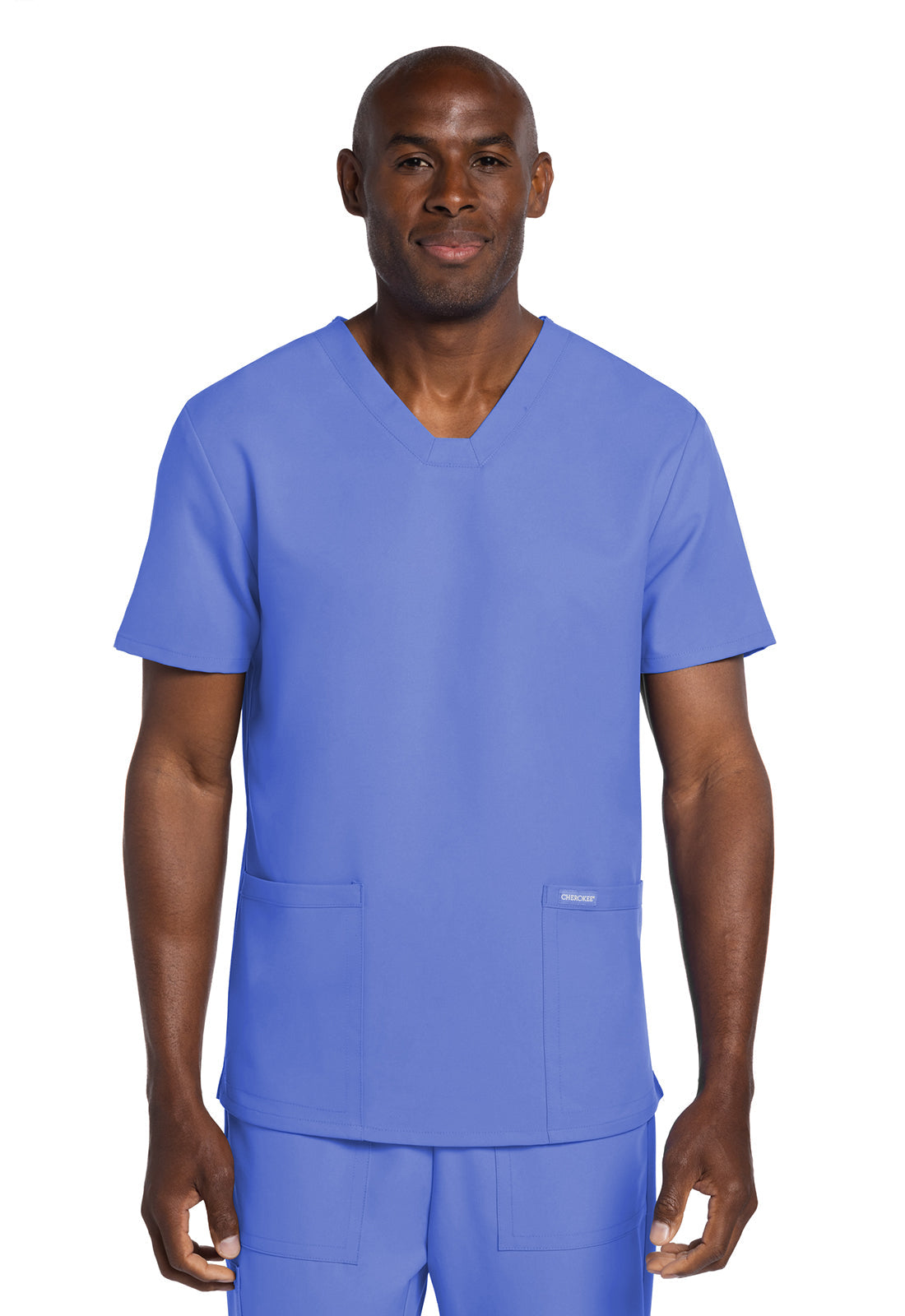 Cherokee Ultra Men's Elevation 2 Pocket Scrub Top CK784A Metro Workwear.