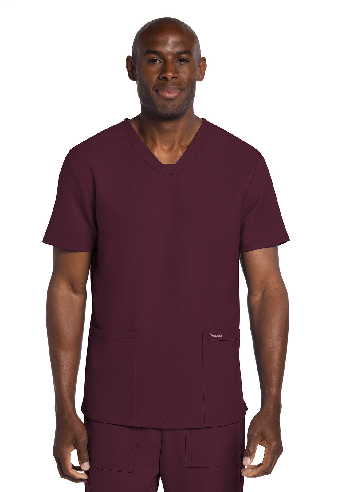 Cherokee Ultra Men's Elevation 2 Pocket Scrub Top CK784A Metro Workwear.