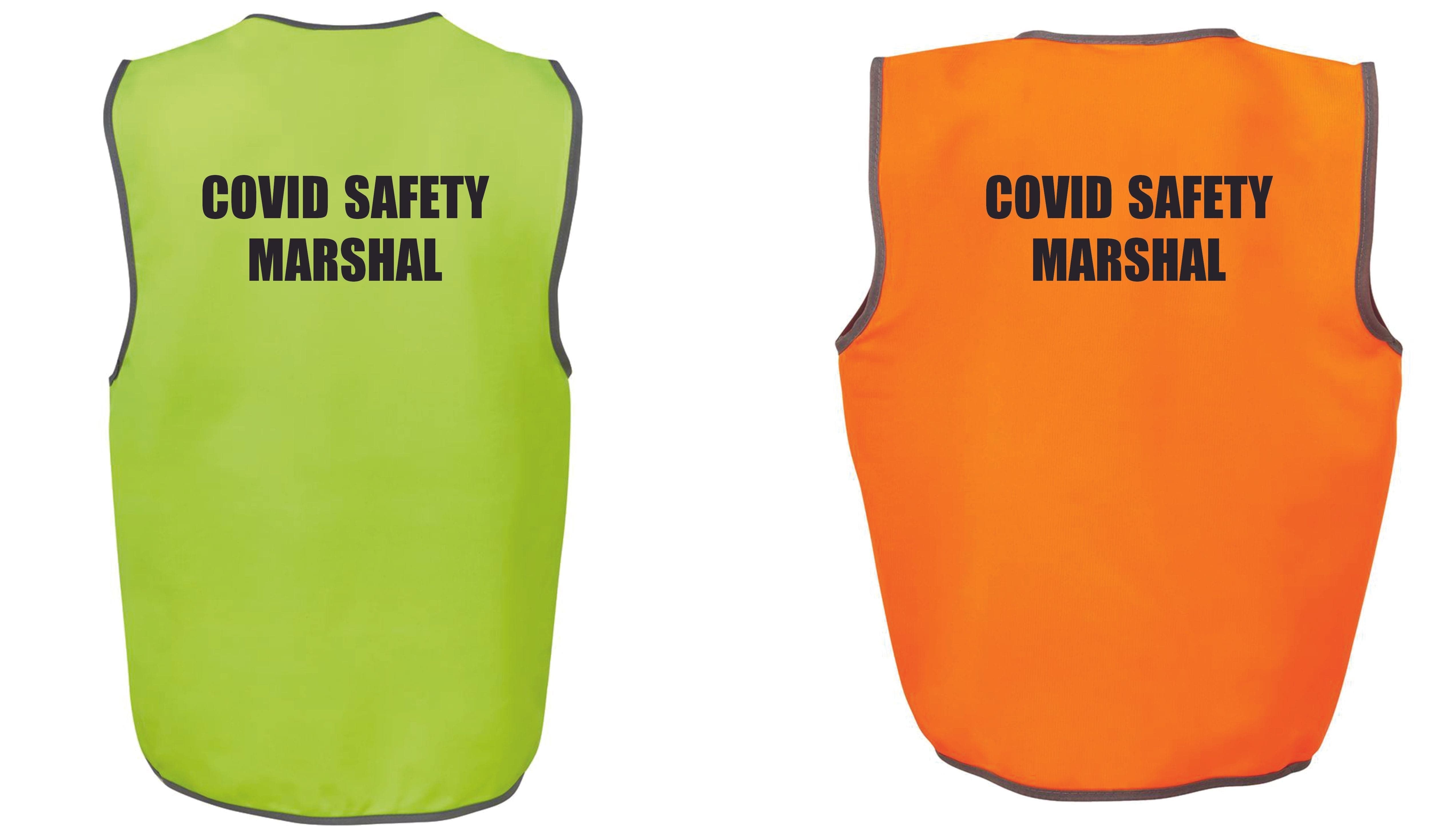 Safety Marshal Printed Vest (social distancing vest) Metro Workwear.