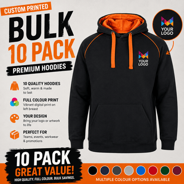 10 x Jb’s Printed Contrast Hoodie 3CFH