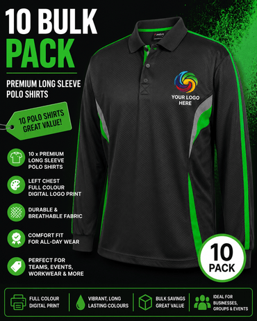 10 x Jb’s Printed Cool Polo 7CLP