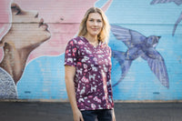 Softies Women's Purple Dog Slim Fit Fun Scrub Top PDOT01  Simply Scrubs Australia