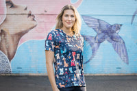 Softies Women's Doggy World Slim Fit Fun Scrub Top DWOT01  Simply Scrubs Australia