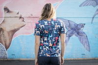 Softies Women's Doggy World Slim Fit Fun Scrub Top DWOT01  Simply Scrubs Australia