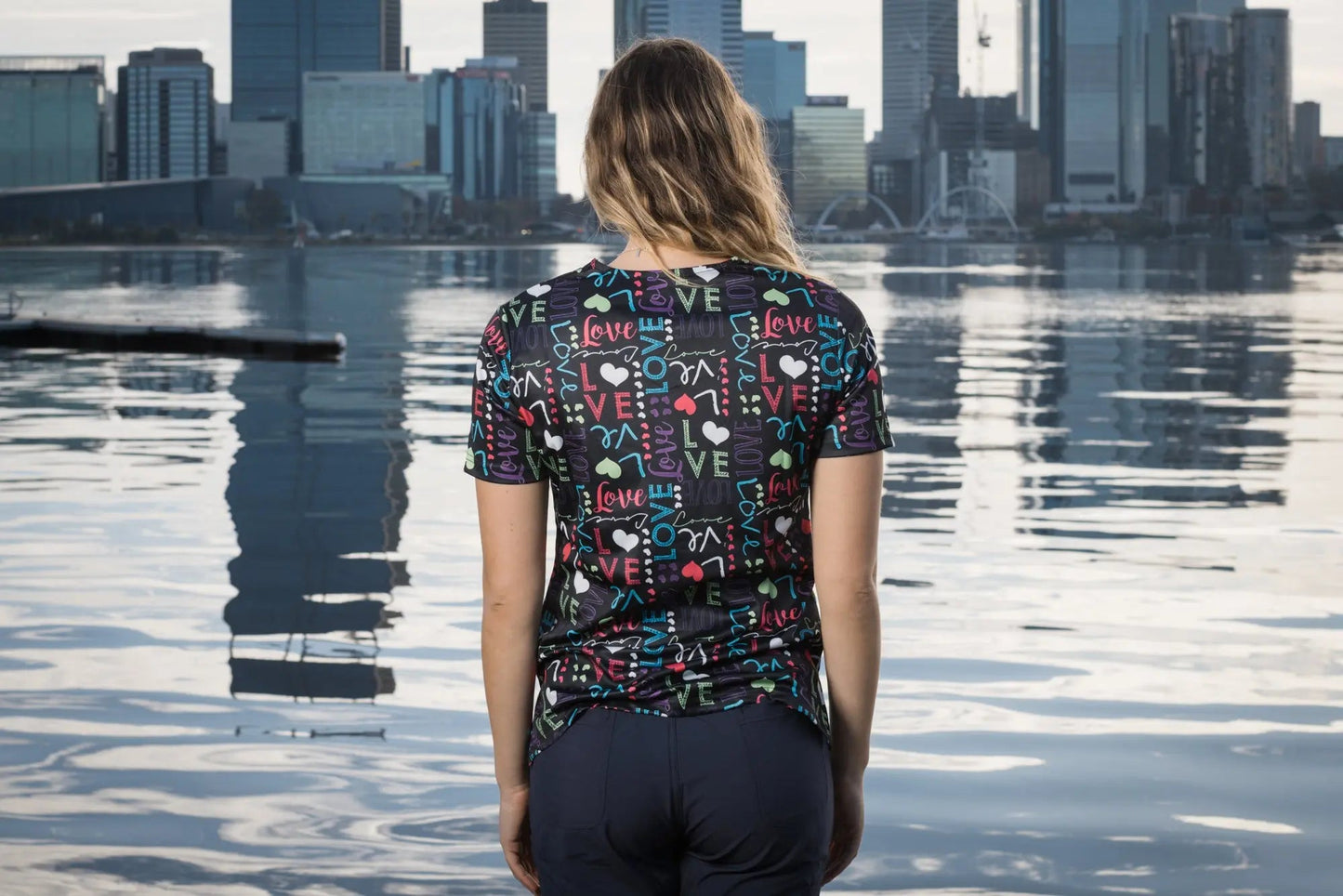 Softies Women's Love Life Slim Fit Fun Scrub Top LLOT01  Simply Scrubs Australia