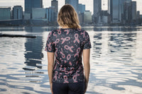 Softies Women's Pink Ribbons Slim Fit Fun Scrub Top PROT015 - Simply Scrubs Australia