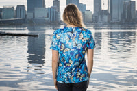 Softies Women's Butterfly Park Slim Fit Fun Scrub Top BPOT01 Metro Workwear.