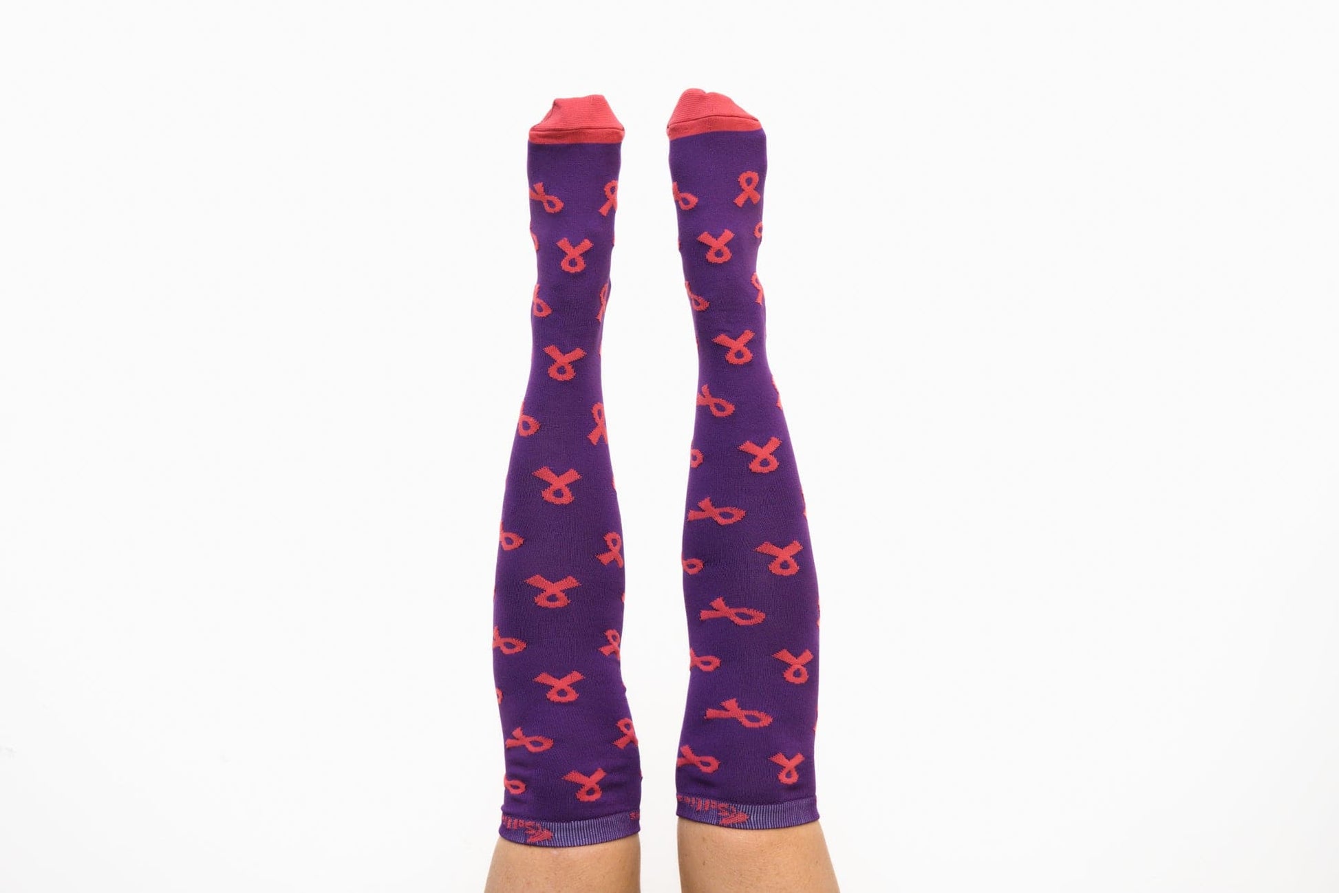 Softies Women's Fashion Pink Breast Cancer Ribbon Nursing Socks PBCS01 Metro Workwear.