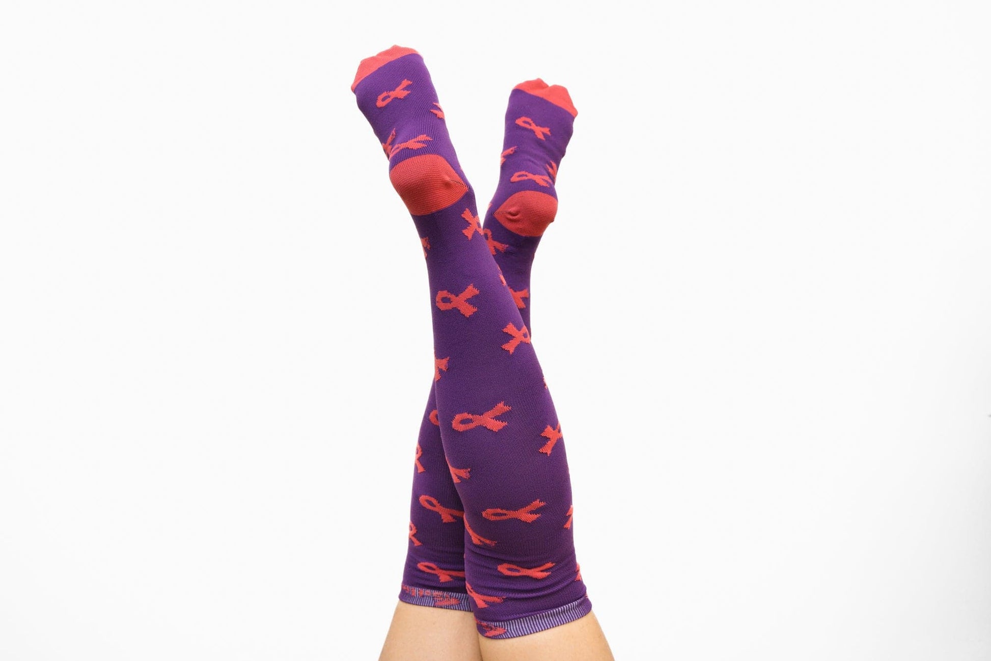 Softies Women's Fashion Pink Breast Cancer Ribbon Nursing Socks PBCS01 Metro Workwear.