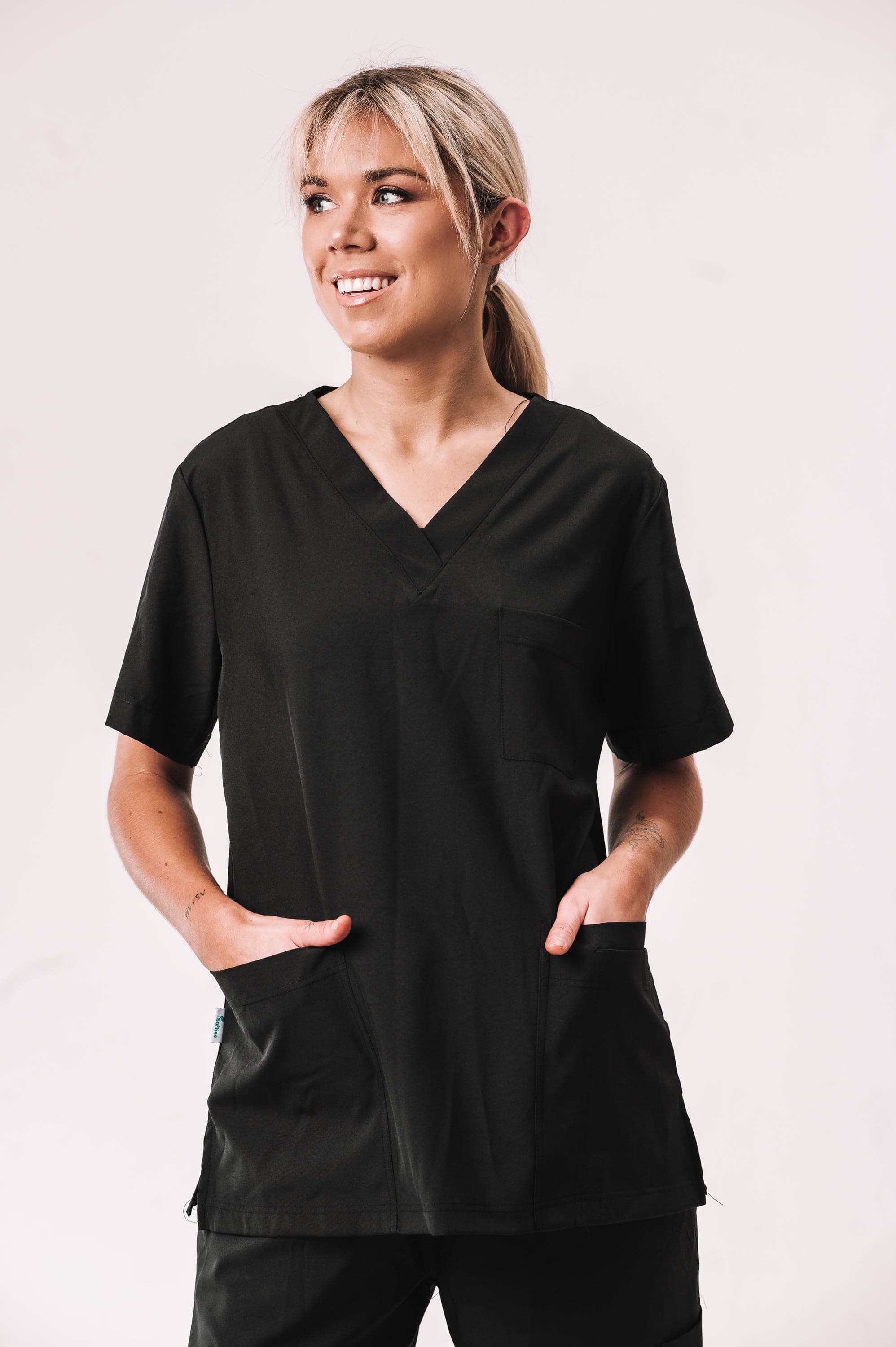 Softies Oxford Unisex Premium V-Neck Scrub Top OT01 Metro Workwear.