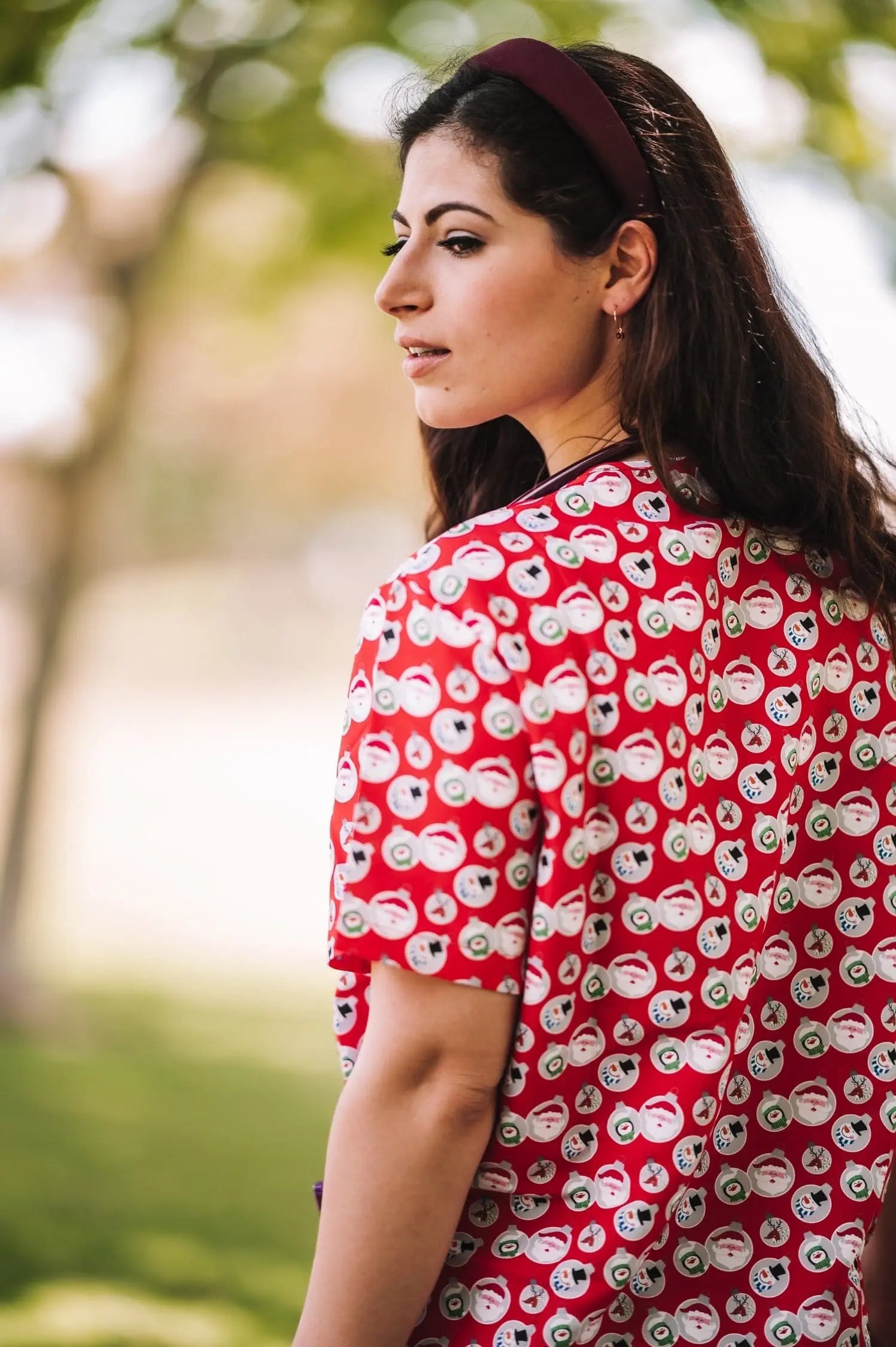 Unisex Christmas Scrubs Top Printed SS01 Metro Workwear.