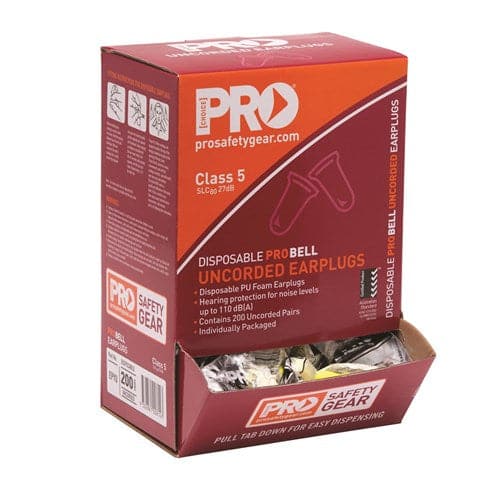 Pro Choice Pro-bell Pu Earplugs Uncorded - Box Of 200 - EPYU Metro Workwear.