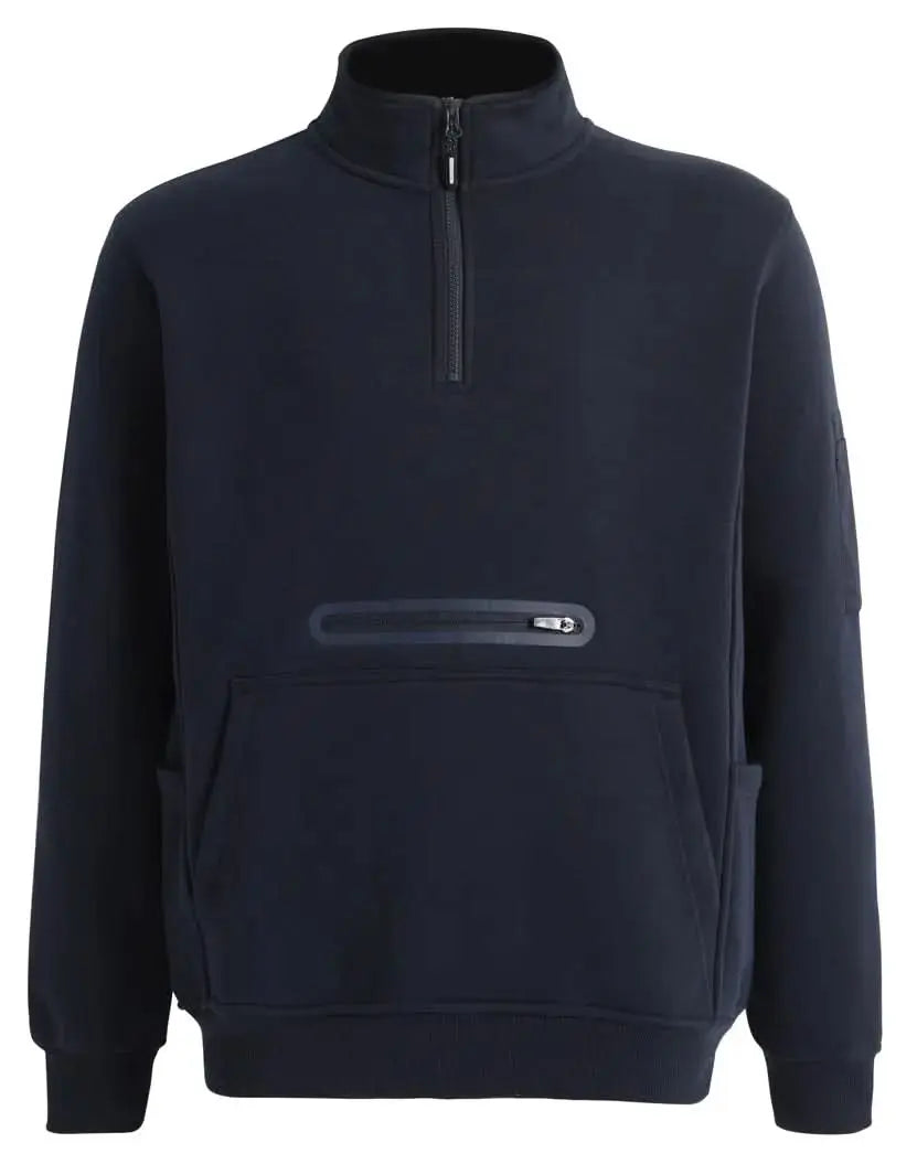 Winning Spirit Unisex Premium Fleece Half Zip Work Sweat Shirt FL15 Winning Spirit