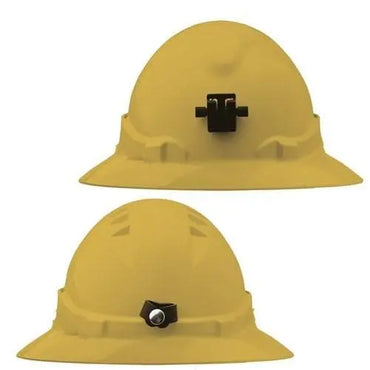 Pro Choice Hard Hat (V6) - Unvented, Full Brim, 6 Point Ratchet Harness C/w Lamp Bracket - HH6FBLB Metro Workwear.