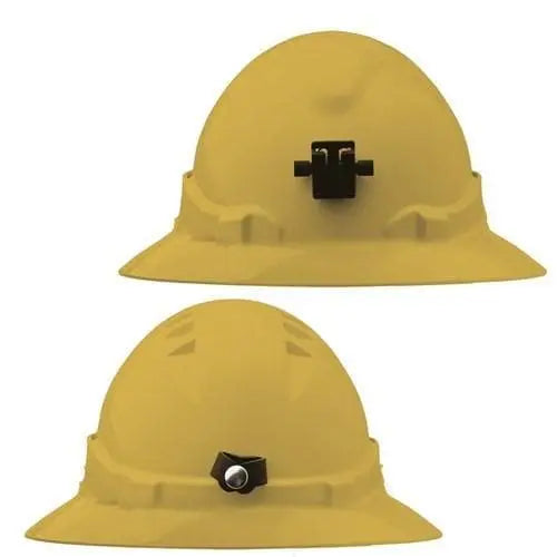 Pro Choice Hard Hat (V6) - Unvented, Full Brim, 6 Point Ratchet Harness C/w Lamp Bracket - HH6FBLB Metro Workwear.
