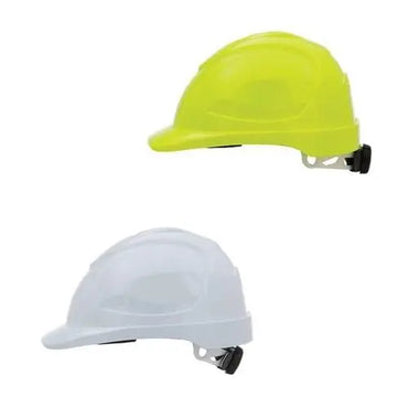 Pro Choice Hard Hat (V9) - Unvented, 6 Point Ratchet Harness Type 2 Polycarbonate - HH92R Metro Workwear.