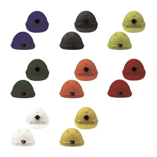 Pro Choice Hard Hat (V6) - Vented, 6 Point Push-lock Harness C/w Lamp Bracket X 20 - HHV6LB Metro Workwear.