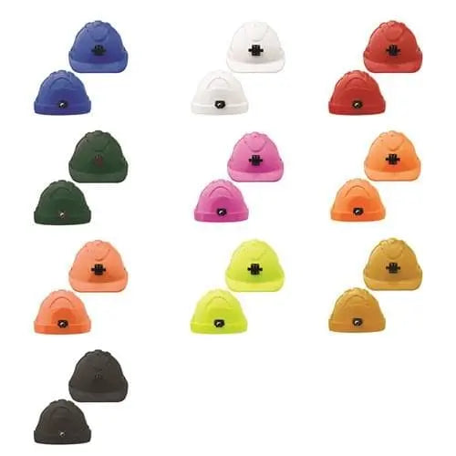 Pro Choice Hard Hat (V9) - Vented, 6 Point Push-lock Harness C/w Lamp Bracket X 20 - HHV9LB Metro Workwear.