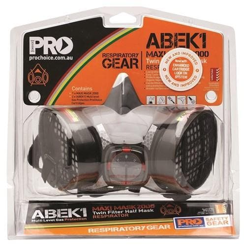 Pro Choice Chemical Kit Half Mask + Abek1 Cart Blister Pack - HMABEK1 Metro Workwear.