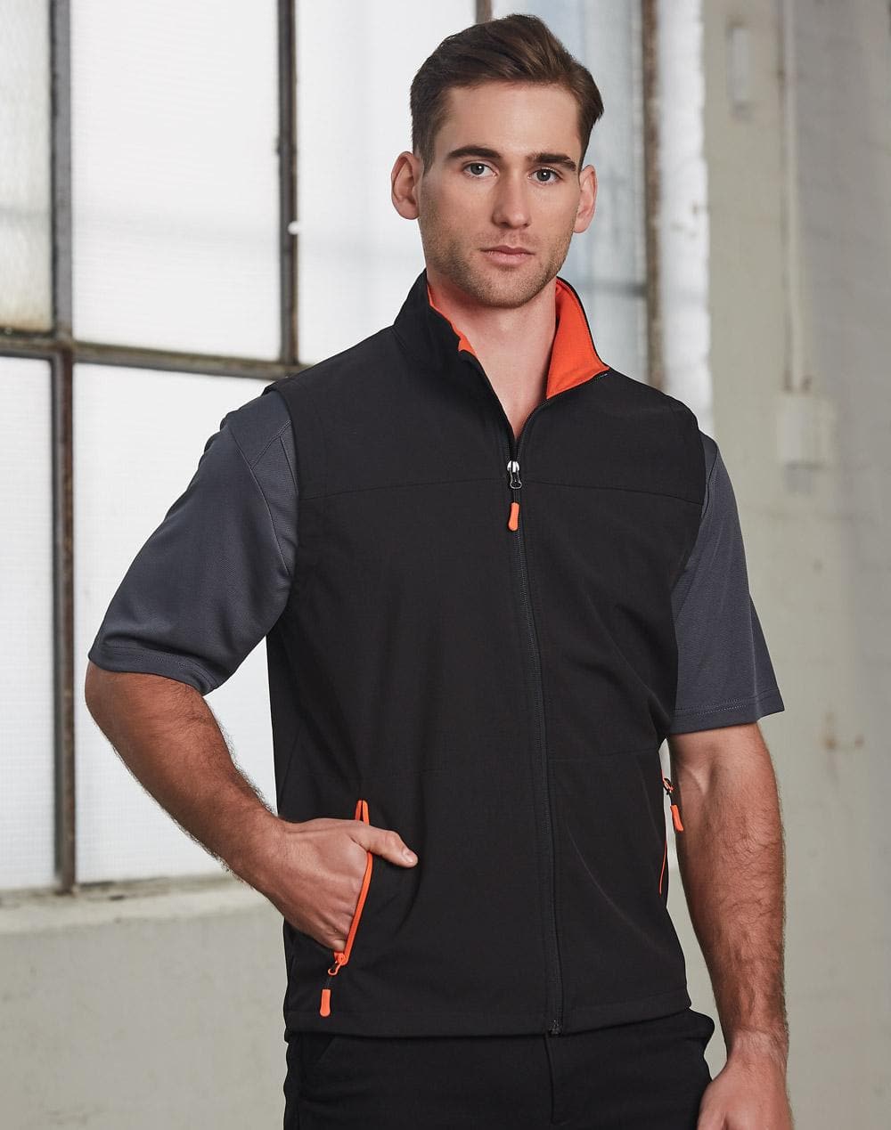 Winning Spirit Rosewall Men's Soft Shell Vest JK45 Metro Workwear.