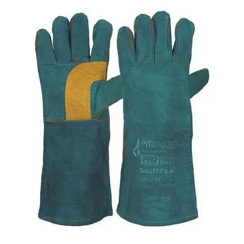Pro Choice South Paw Green & Gold Pair Of Left Hands Kevlar Stitched X6 - LGW16E Metro Workwear.