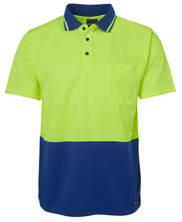 JB'S Workwear Adults Hi-Vis Non-Cuff Traditional Polo Shirt 6HVNC Metro Workwear.