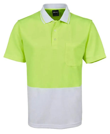 JB'S Workwear Short Sleeve Hi-Vis Non-Cuff Traditional Polo Shirt 6HVNC
