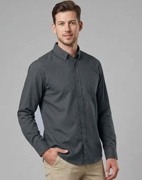 Benchmark Men's Smart Casual Cotton Blend Long Sleeve Shirt M7009L