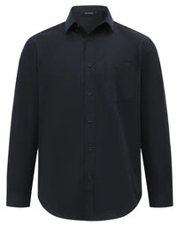 Benchmark Men's Smart Casual Cotton Blend Long Sleeve Shirt M7009L
