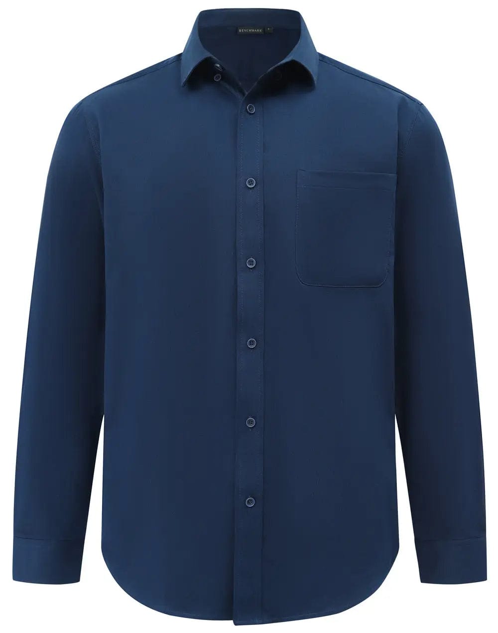 Benchmark Men's Smart Casual Cotton Blend Long Sleeve Shirt M7009L