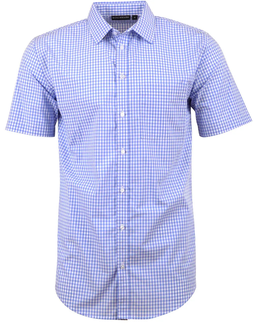BENCHMARK Men’s Gingham Check Short Sleeve Shirt M7300S
