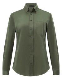 Benchmark Women's Smart Casual Cotton Blend Long Sleeve Shirt M8009L