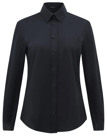 Benchmark Women's Smart Casual Cotton Blend Long Sleeve Shirt M8009L