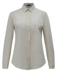Benchmark Women's Smart Casual Cotton Blend Long Sleeve Shirt M8009L