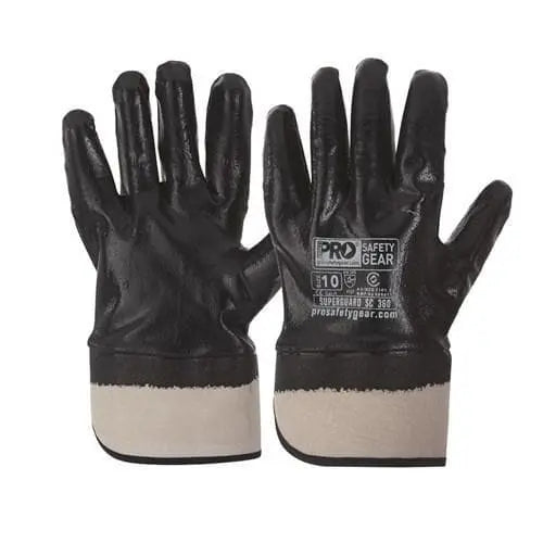 Pro Choice Super-guard Blue Nitrile Fully Dipped With Safety Cuff Glove X12 - NBRFBSC