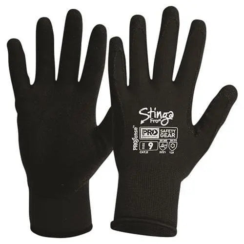 Pro Choice Stinga Frost Black Pvc Foam On Nylon Winter Liner X12 Glove - NPFF Metro Workwear.