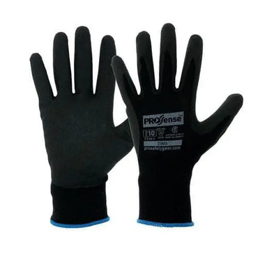 Pro Choice Stinga Black Pvc Foam On Nylon Liner Gloves X12 - NPF Metro Workwear.