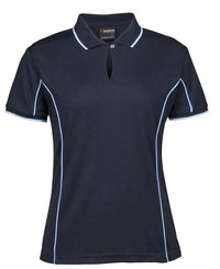 JB'S Wear Women’s Piping Work Polo 7LPI Casual Wear Jb's Wear Navy/Lt Blue 8 