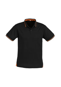 Biz Collection Men’s Jet Polo P226MS in Black/Orange