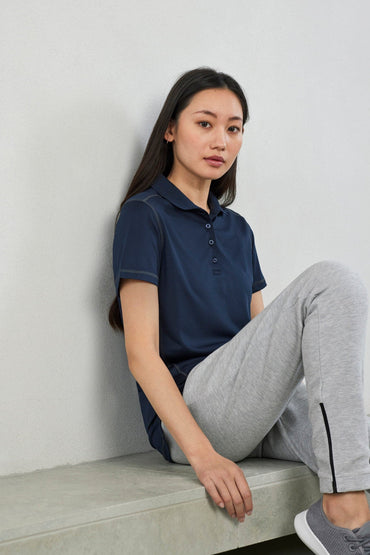 Biz Collection Womens Dart Contrast Polo Shirt P419LS Metro Workwear.