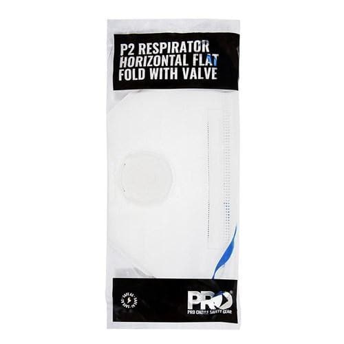 Pro Choice Horizontal Flat Fold Respirator P2, With Valve - PC5025 Metro Workwear.