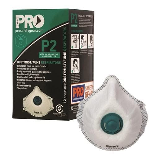 Pro Choice P2 Respirator, With Valve & Carbon Filter - PC531 Metro Workwear.