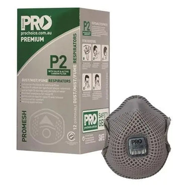 Pro Choice Pro-mesh Respirator P2, With Valve & Carbon Filter - PC823 Metro Workwear.