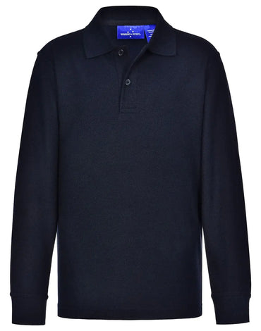 Kids Poly/Cotton Pique Long Sleeve Polo PS12K Metro Workwear.