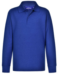 Kids Poly/Cotton Pique Long Sleeve Polo PS12K Metro Workwear.