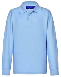 Kids Poly/Cotton Pique Long Sleeve Polo PS12K Metro Workwear.
