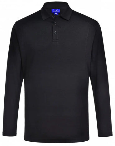 Men's Bamboo Charcoal Eco Fabric Long Sleeve Polo PS89