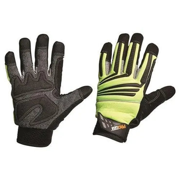 Pro Choice Hi-vis Yellow Cut 5 Mechanic Glove X 12 - PTYC Metro Workwear.
