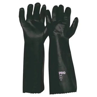 Pro Choice Green PVC Double Dipped Gloves Length 45cm X12 - PVC45DD