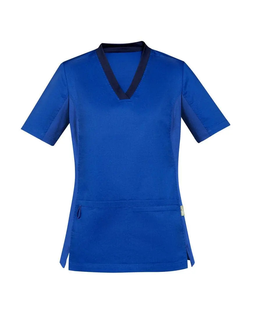 Biz Care Riley Womens V-Neck Scrub Top CST043LS Metro Workwear.